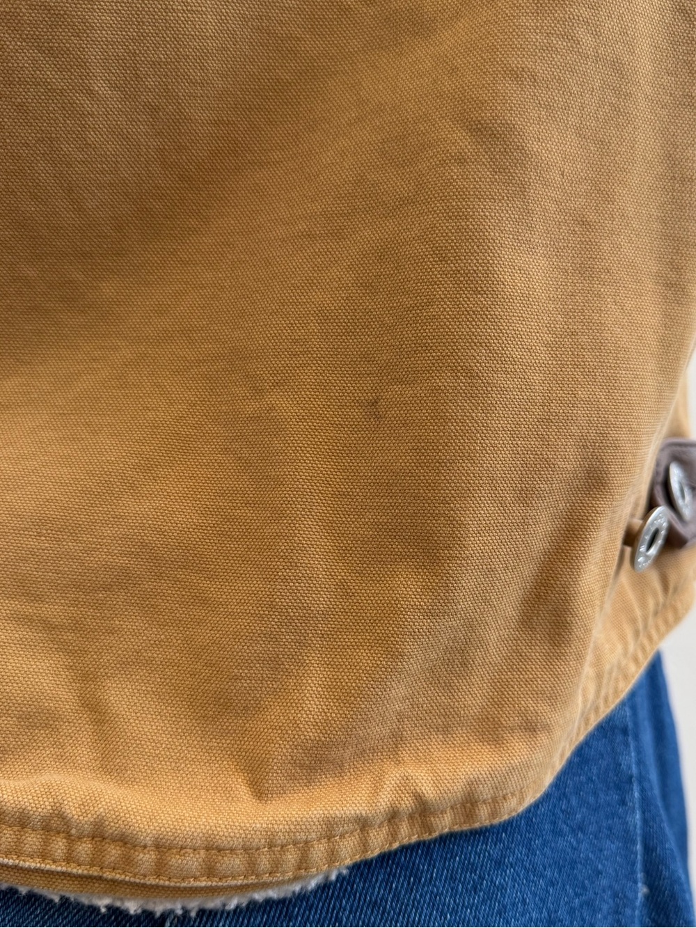 Y2K Vintage Early Winters Sherpa Lined Organic Cotton Canvas Vest size XS - Picture 8 of 15